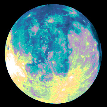 false color Moon